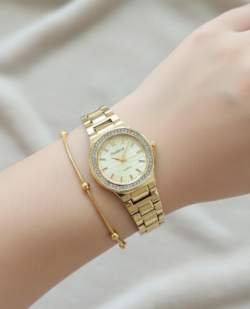 High Quality Jewelry Watch with 100% Pure Stainless Steel Bracelet