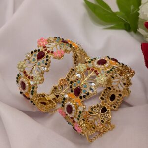 Beautiful Nauratan Openable Size Bangles